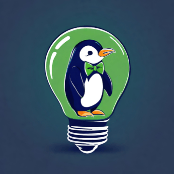 Penguin Inside of a Lightbulb